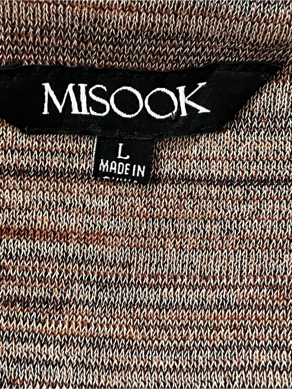 Misook Size Large Abstract Floral Jacquard Knit Jacket Buckle Art to Wear - Picture 9 of 10